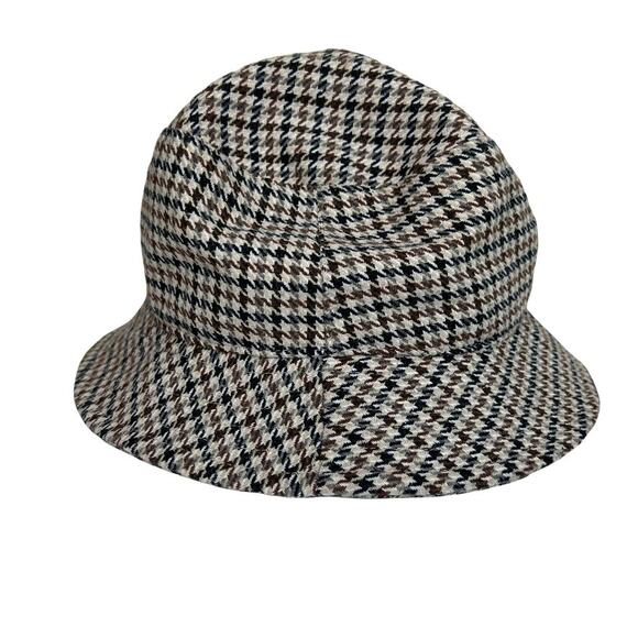 Steve Madden Plaid Houndstooth Bucket Hat - Picture 4 of 10